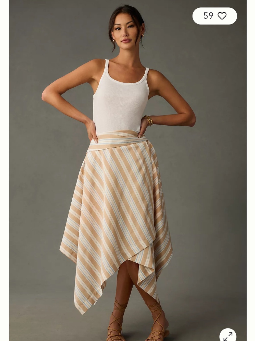 Maeve Anthropologie Asymmetrical Wrap Skirt Size 2